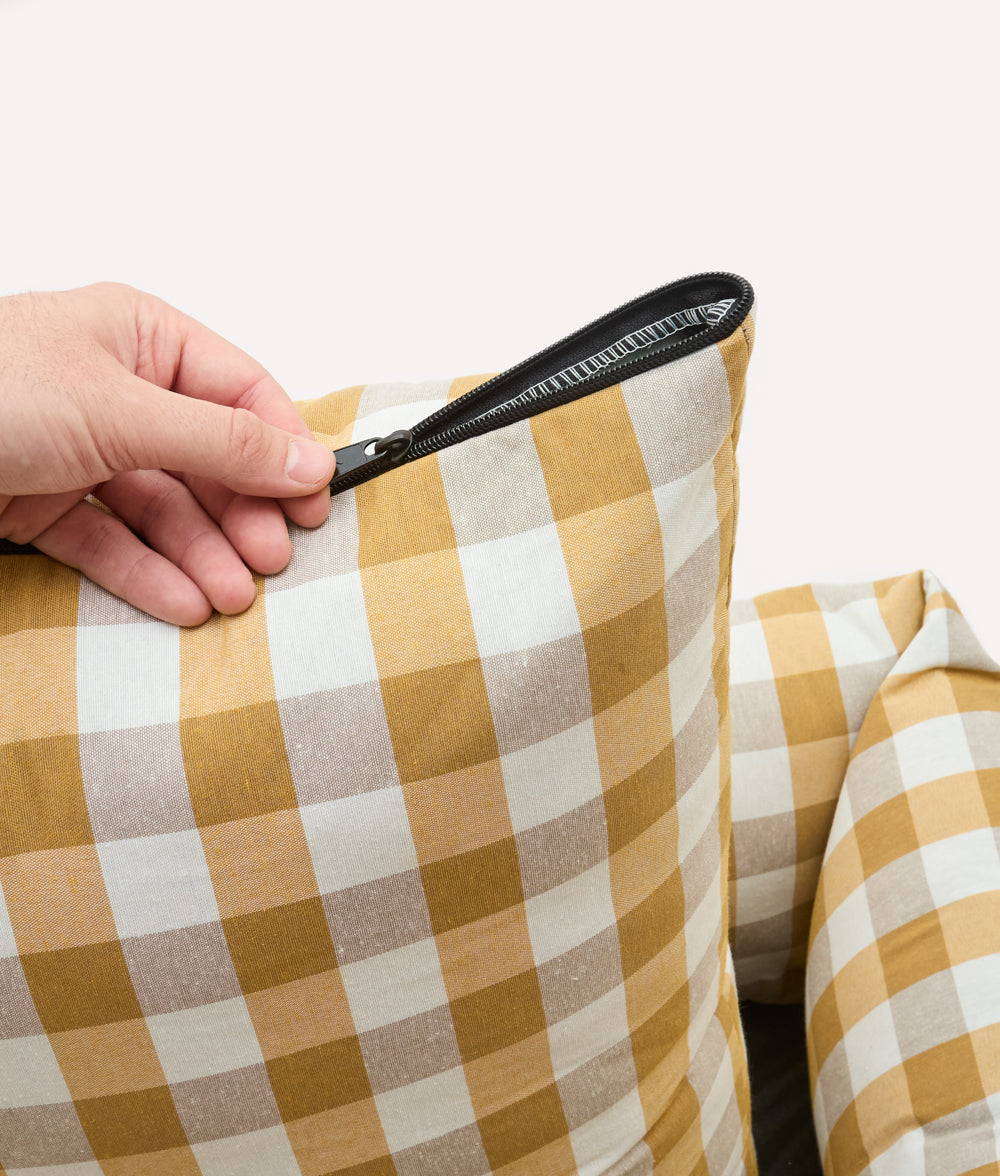 Funda de Cama Vichy Mostaza, Snozy